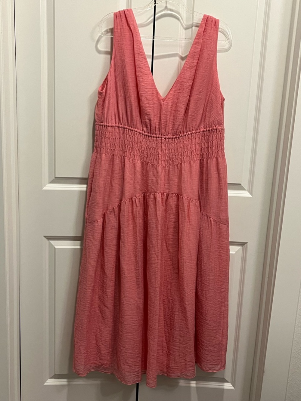 VINCE Sleeveless Midi Dress Size 1X Flowy Pockets Lightweight